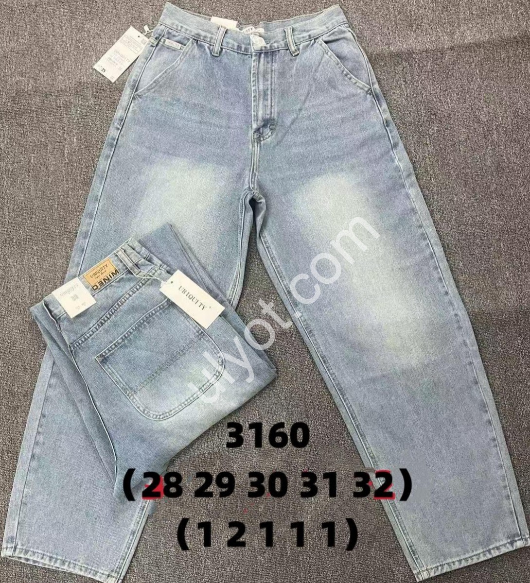 ДЖИНСЫ RTROOSS (28-32) СЕРЫЙ 3160