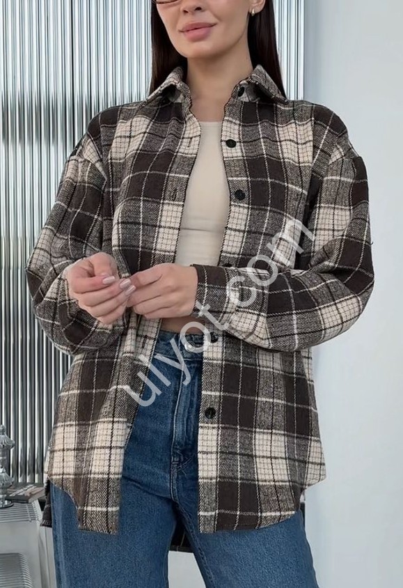 СОРОЧКА (OVERSIZE 42-46) ШОКОЛАД 310