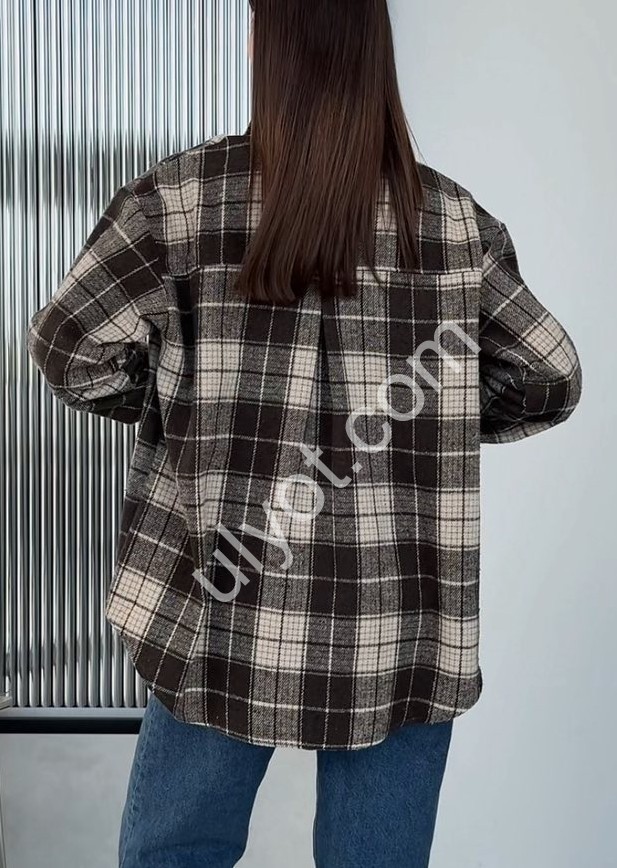 РУБАШКА (OVERSIZE 42-46) ШОКОЛАД 310