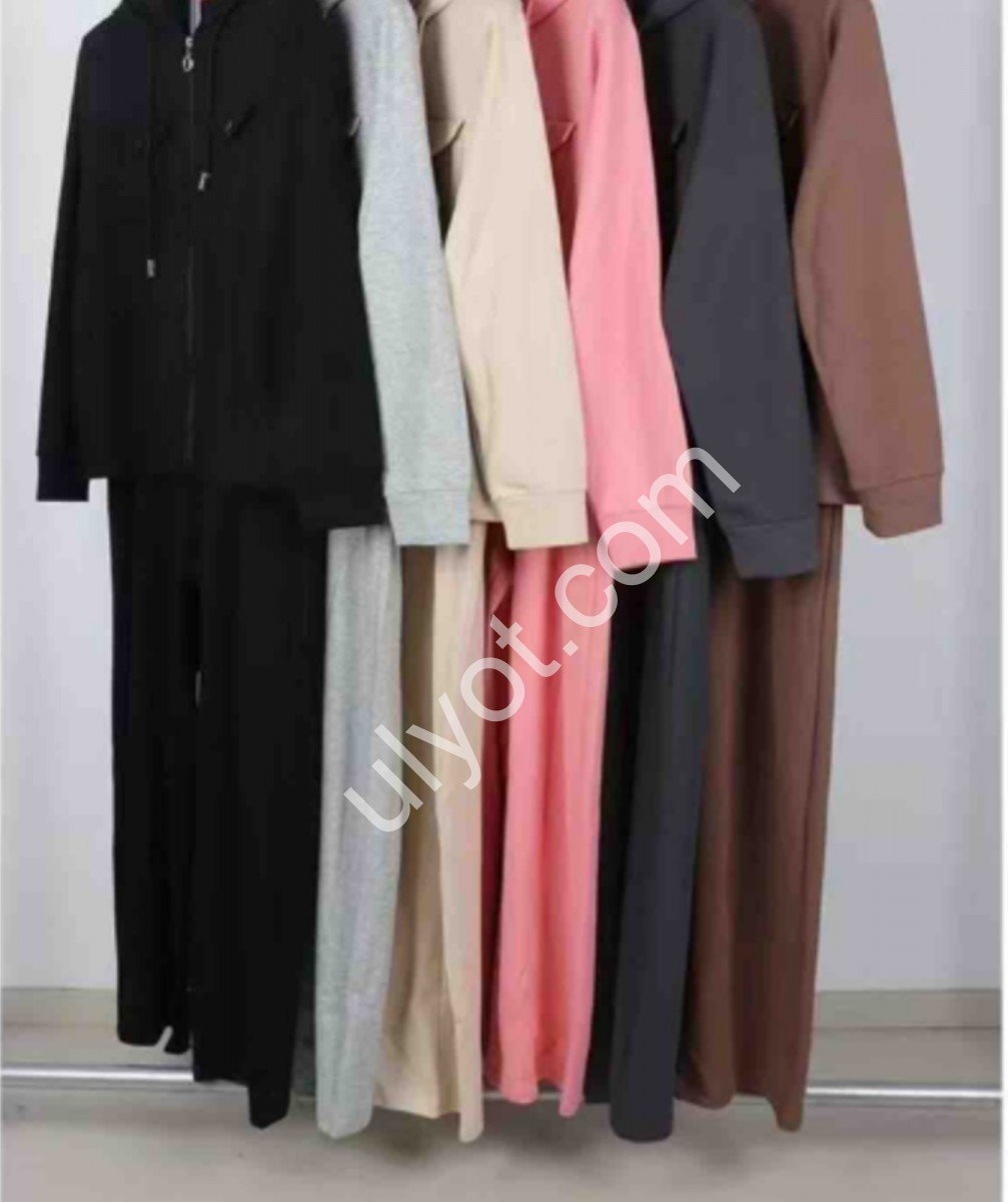 Фото 2 КОСТЮМ JJF (L-4XL) ПРЯМОЙ РОЗОВЫЙ 8856