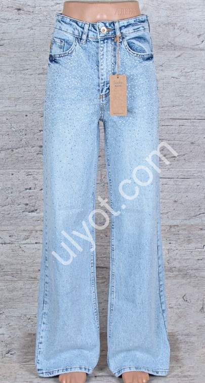 ДЖИНСИ SASHA (26-31) СТРАЗИ БЛАКИТНИЙ 1111