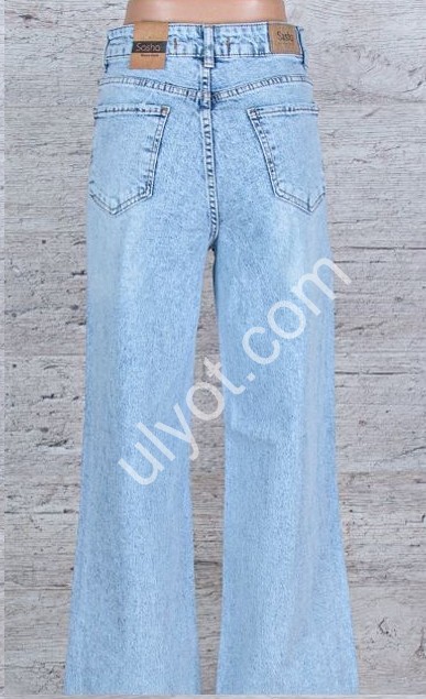 ДЖИНСЫ SASHA (26-31) СТРАЗЫ ГОЛУБОЙ 1111