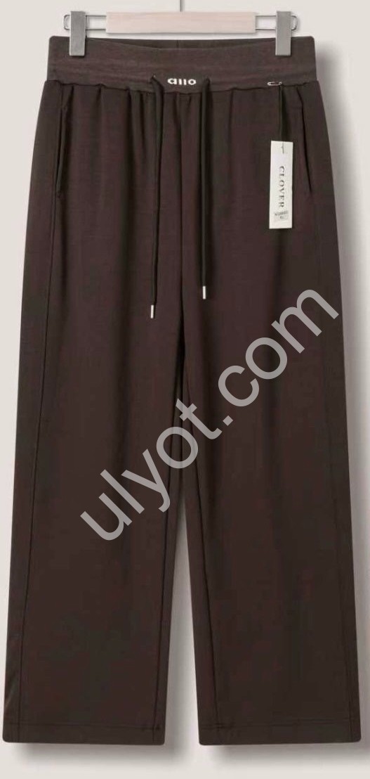 ШТАНЫ (L-3XL) ПРЯМОЙ ЧЕРНЫЙ 8822