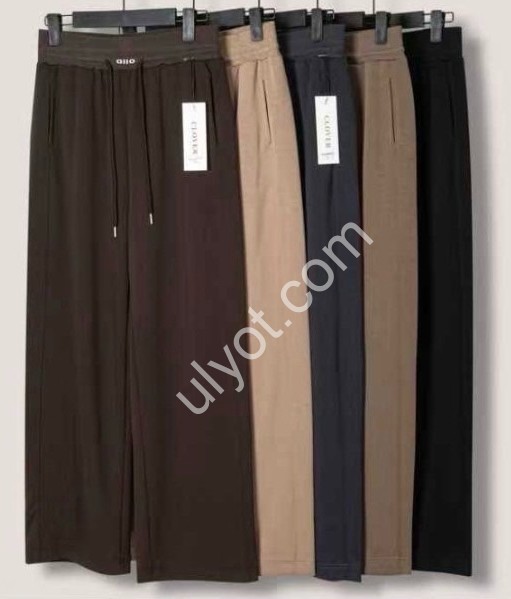 ШТАНЫ (L-3XL) ПРЯМОЙ ЧЕРНЫЙ 8822