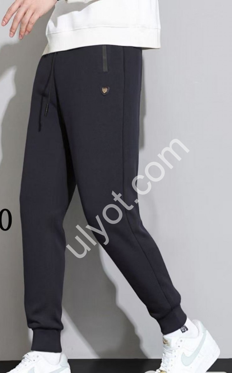 СПОРТ. ШТАНИ (M-3XL) МАНЖЕТ СИНІЙ WK-2810