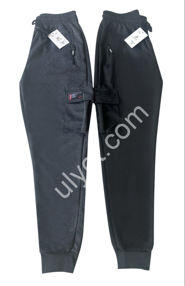 СПОРТ. ШТАНИ (XL-5XL) МАНЖЕТ ЧОРНИЙ AL0115