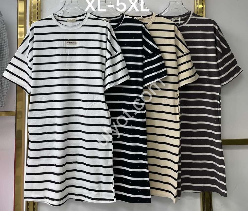 ФУТБОЛКА-ПЛАТЬЕ (52-60) БЕЖ TW60018