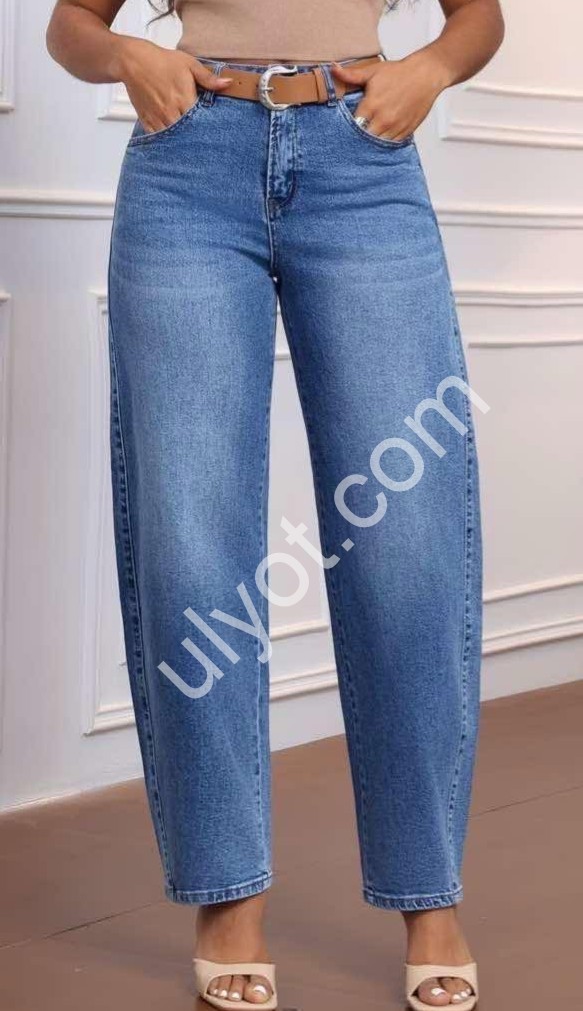 ДЖИНСЫ M.SARA (XS-XL) СИНИЙ 002-3H