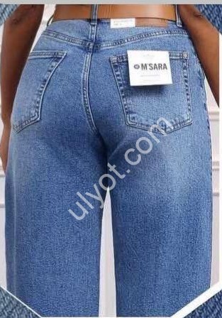ДЖИНСЫ M.SARA (XS-XL) СИНИЙ 002-3H