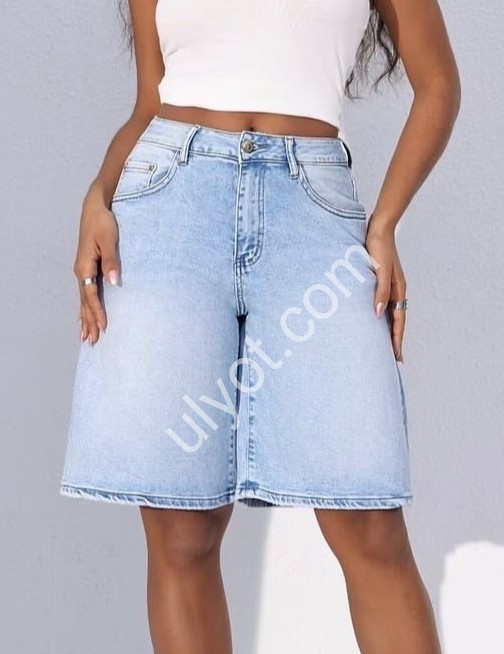 БЕРМУДЫ M.SARA (XS-XL) ГОЛУБОЙ 6519-6