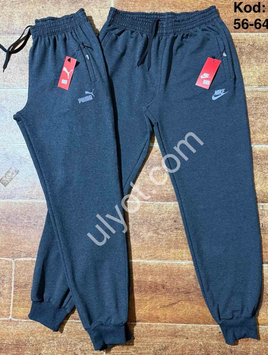 СПОРТ.ШТАНЫ N02 (56-64) МАНЖЕТ СЕРЫЙ 002