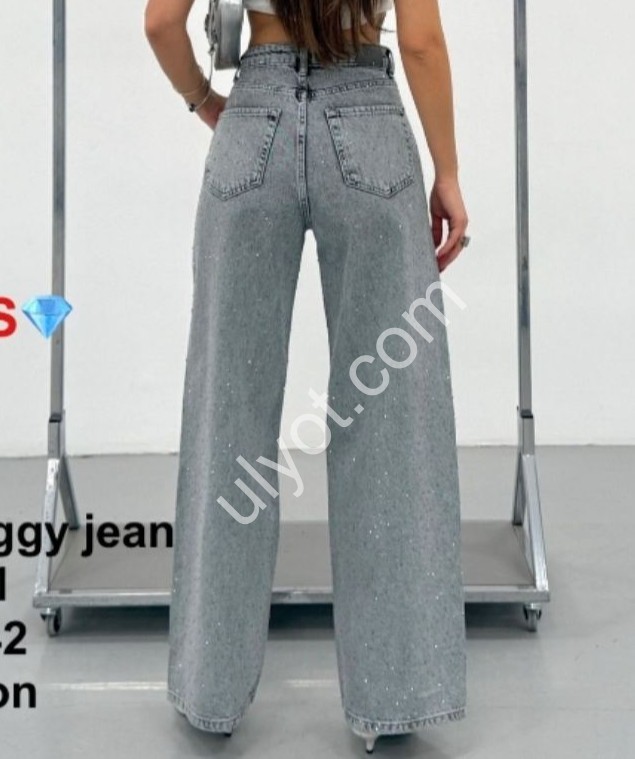 ДЖИНСЫ ZEO BASIC (34-42) СТРАЗЫ СЕРЫЙ 5301