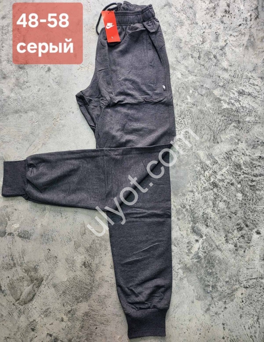 СПОРТ.ШТАНЫ N02 (48-58) МАНЖЕТ СЕРЫЙ 