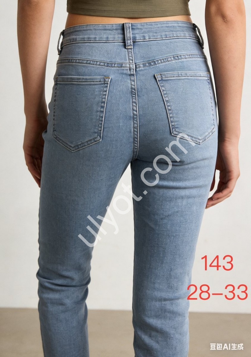 ДЖИНСЫ PRETTY BABY (28-33) ГОЛУБОЙ 143