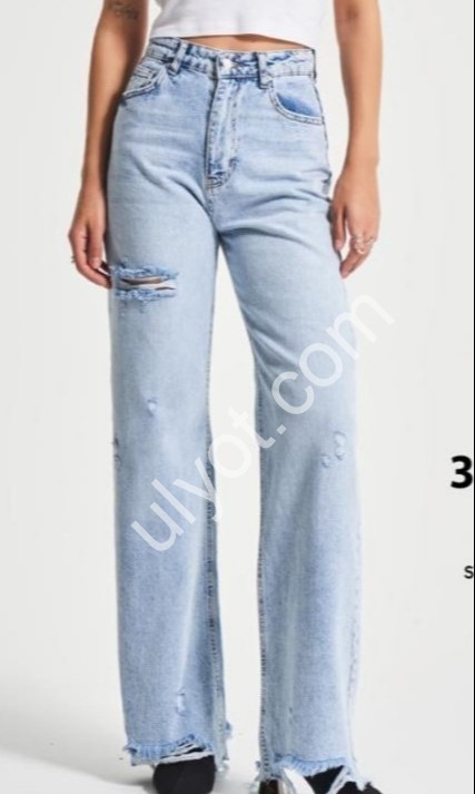 ДЖИНСЫ IT'S BASIC (34-42) ГОЛУБОЙ 3879/12s5/3