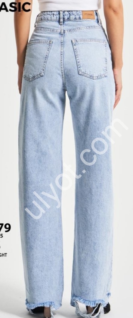 ДЖИНСЫ IT'S BASIC (34-42) ГОЛУБОЙ 3879/12s5/3