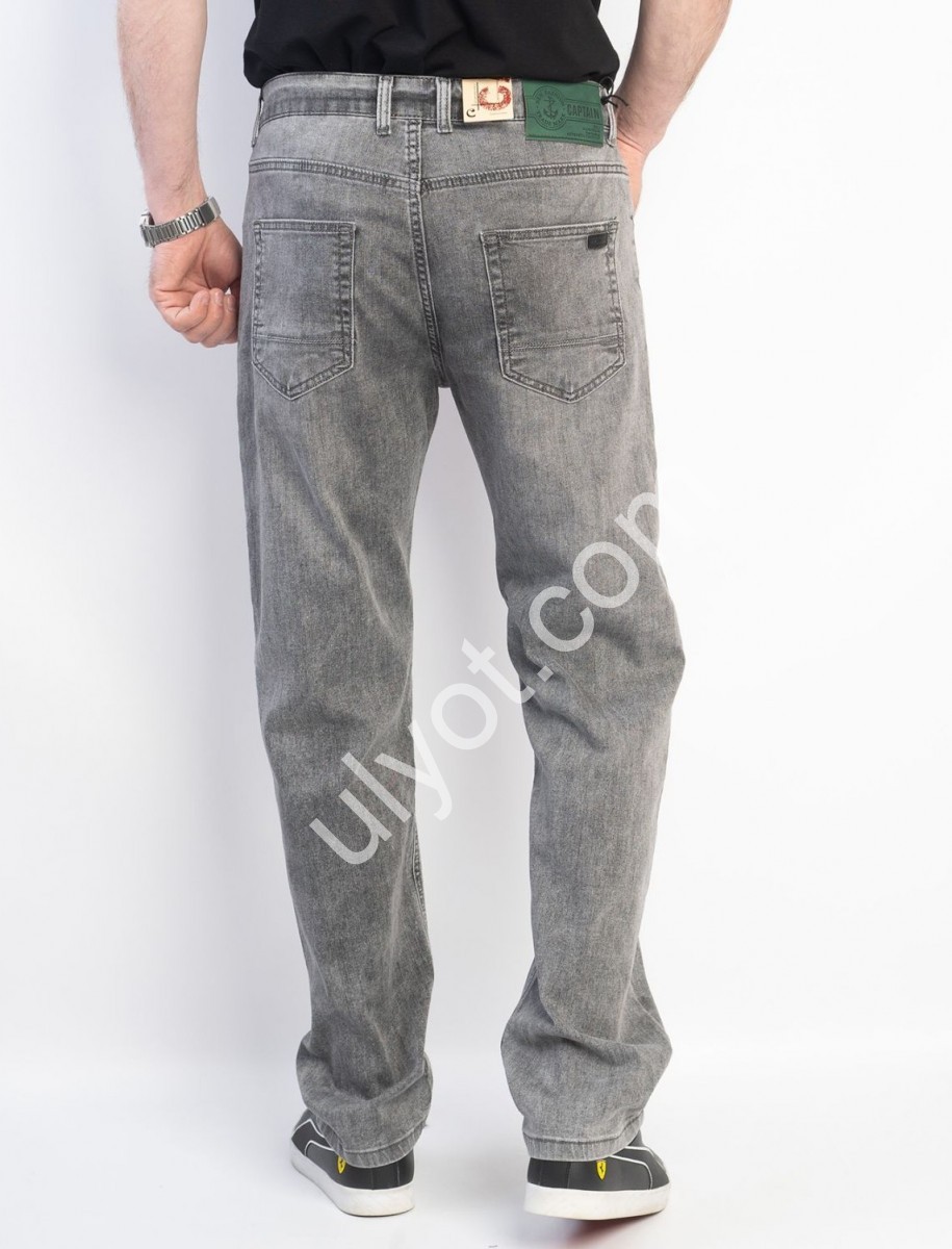 ДЖИНСЫ CAPTAIN (29-38) СЕРЫЙ 19177