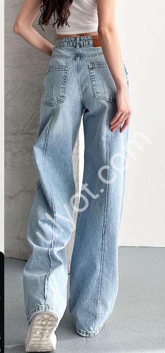 ДЖИНСЫ DK49 (34-40) ГОЛУБОЙ 2190