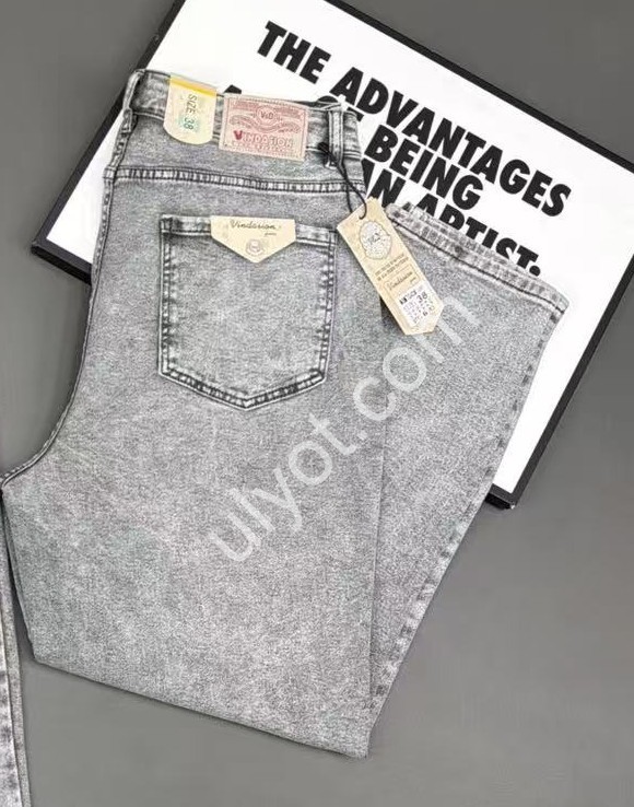 ДЖИНСЫ VINDASION (32-42) СВ.СЕРЫЙ 7040