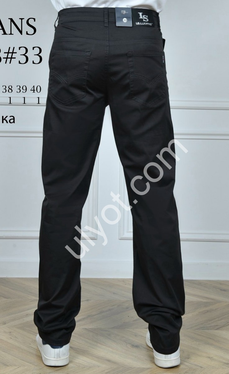 БРЮКИ LS JEANS (32-40) ЧЕРНЫЙ 6325B