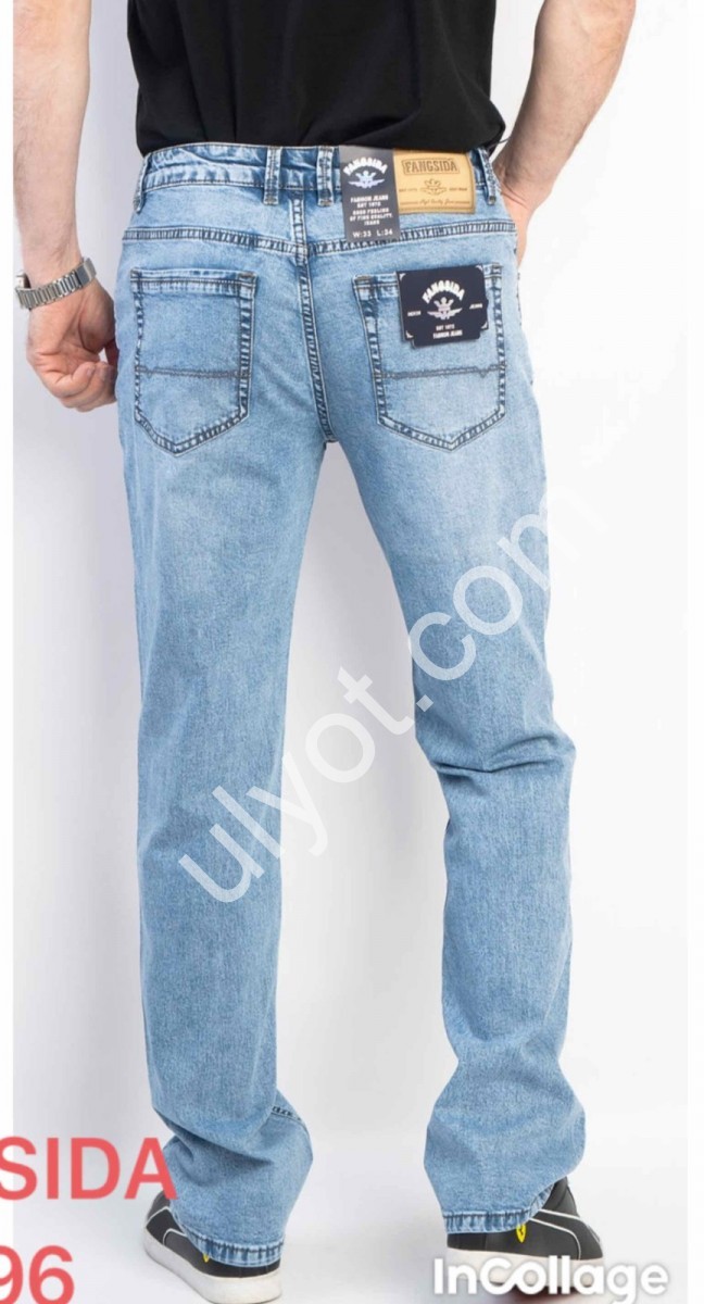 ДЖИНСЫ FANGSIDA (29-38) ГОЛУБОЙ 8896