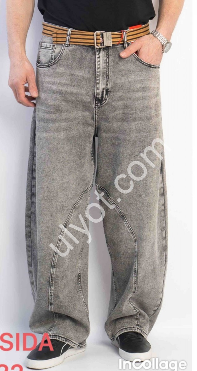 ДЖИНСЫ FANGSIDA (28-36) СЕРЫЙ 8932