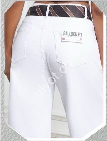 ДЖИНСЫ M.SARA (XS-XL) БЕЛЫЙ 1669-12