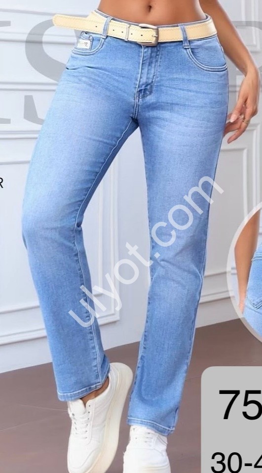 ДЖИНСИ M.SARA (31-42) СИНІЙ 7560-4B