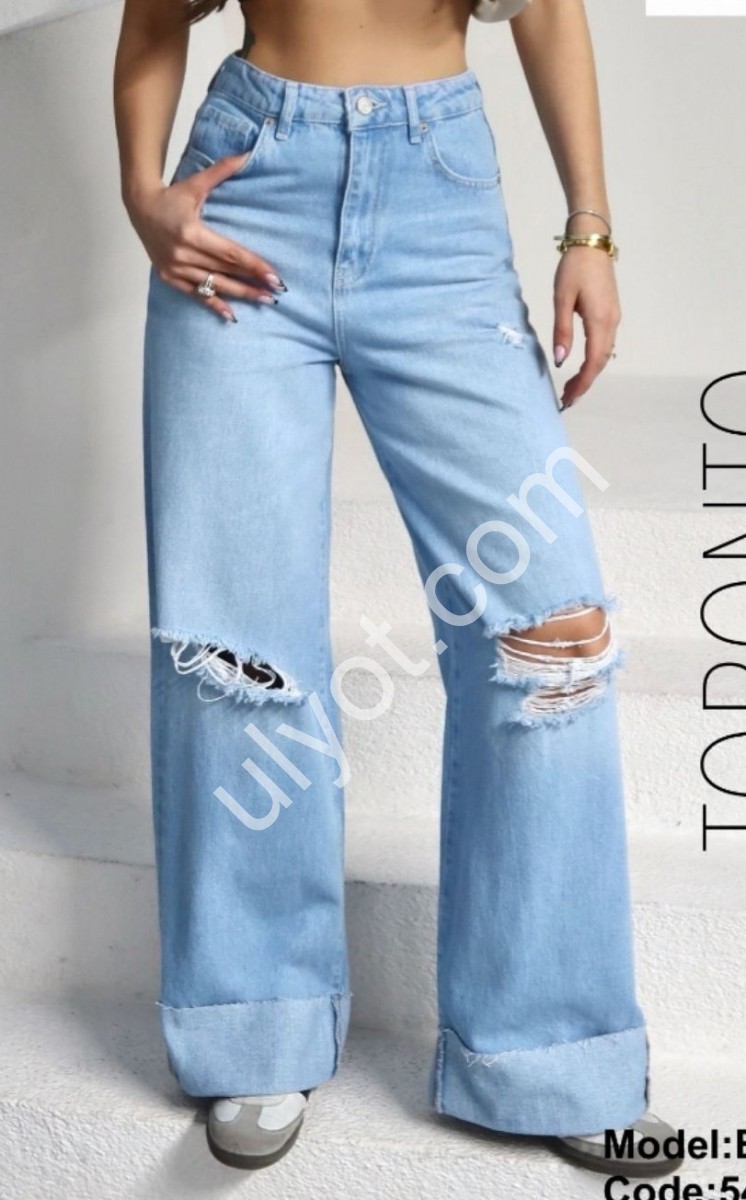 ДЖИНСЫ ZEO BASIC (34-42) ГОЛУБОЙ 5406