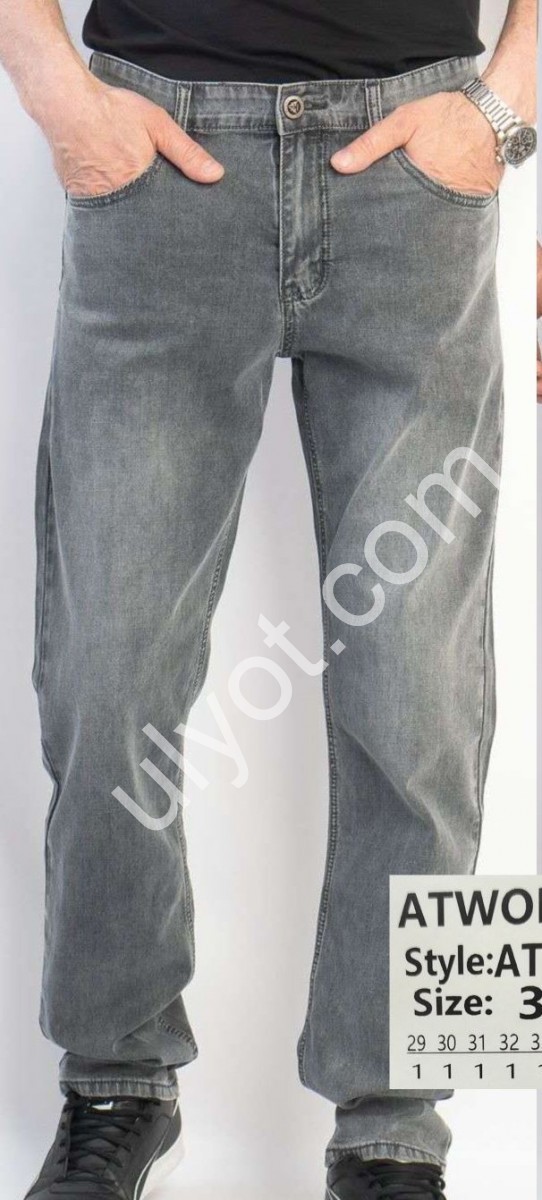 ДЖИНСЫ ATWOLVES (29-38) СЕРЫЙ 6605