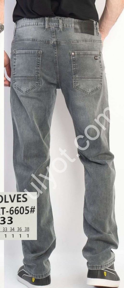 ДЖИНСЫ ATWOLVES (29-38) СЕРЫЙ 6605