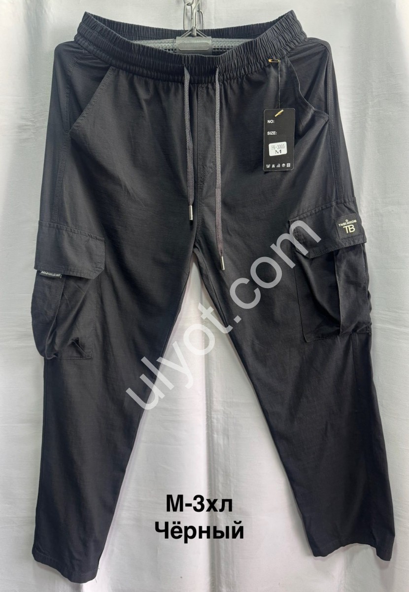 ШТАНИ (M-3XL) ПРЯМИЙ ЧОРНИЙ 3005