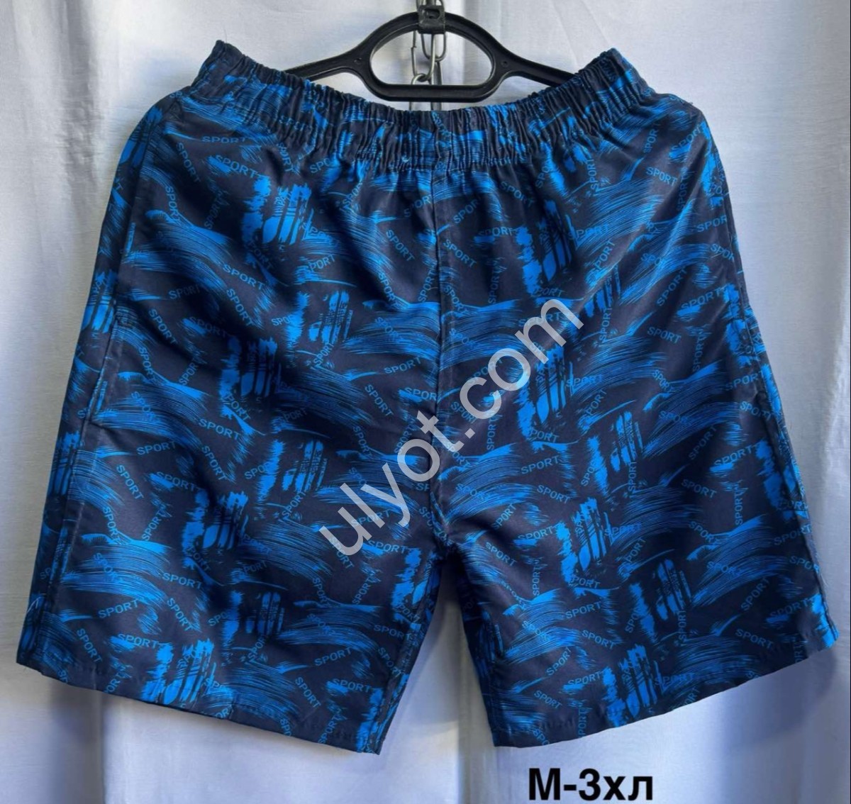 ШОРТЫ (M-3XL) СИНИЙ 009