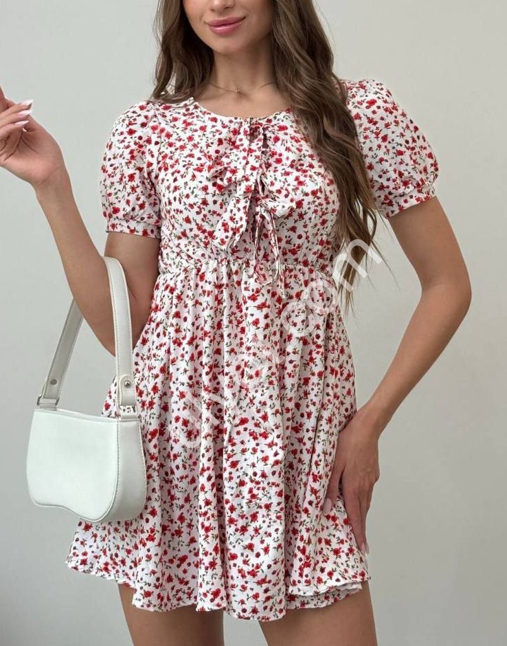 СУКНЯ (42-48) БІЛИЙ + ЧЕРВОНИЙ 1601