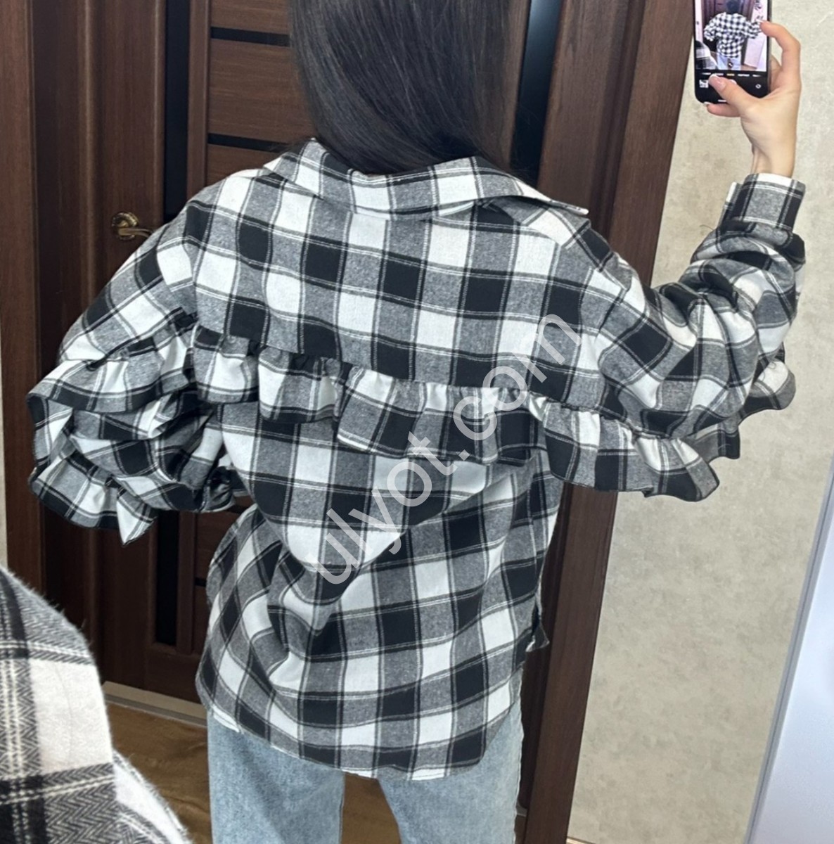 СОРОЧКА (42-52) ЧОРНИЙ+БІЛИЙ 9