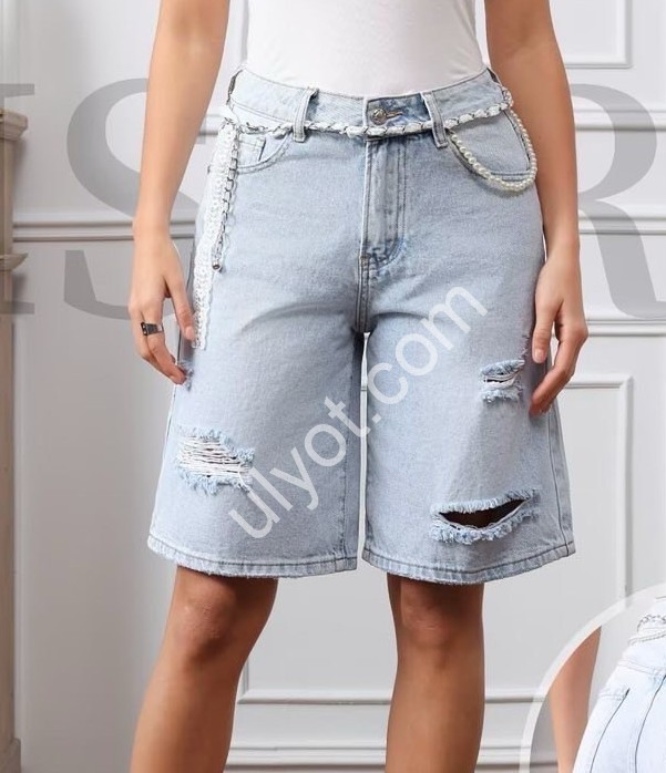 ШОРТИ M.SARA (XS-XL) БЛАКИТНИЙ 6360-6