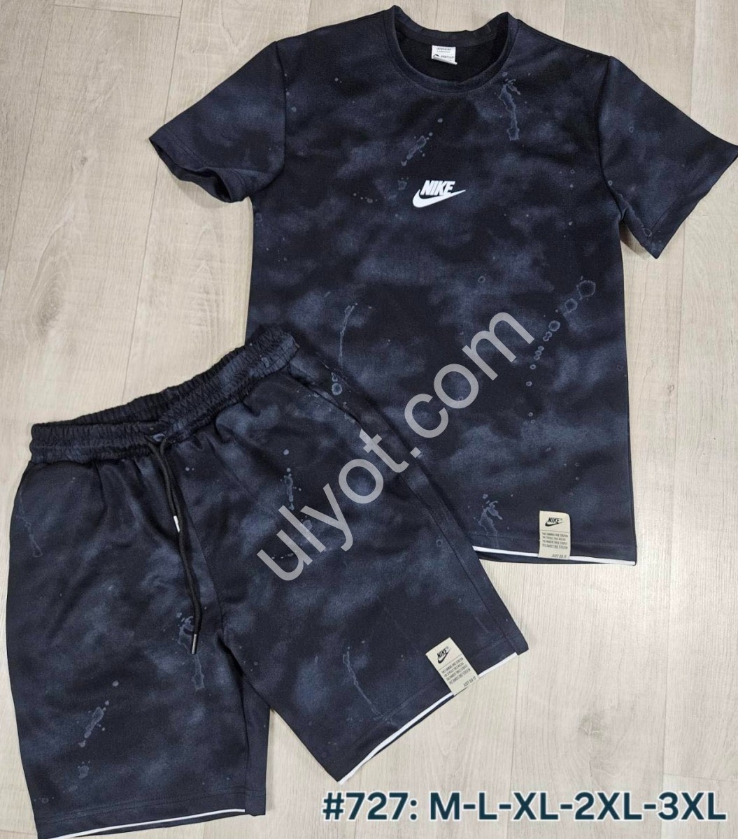 СПОРТ. КОСТЮМ N02 (M-3XL) ЧОРНИЙ+СІРИЙ 727
