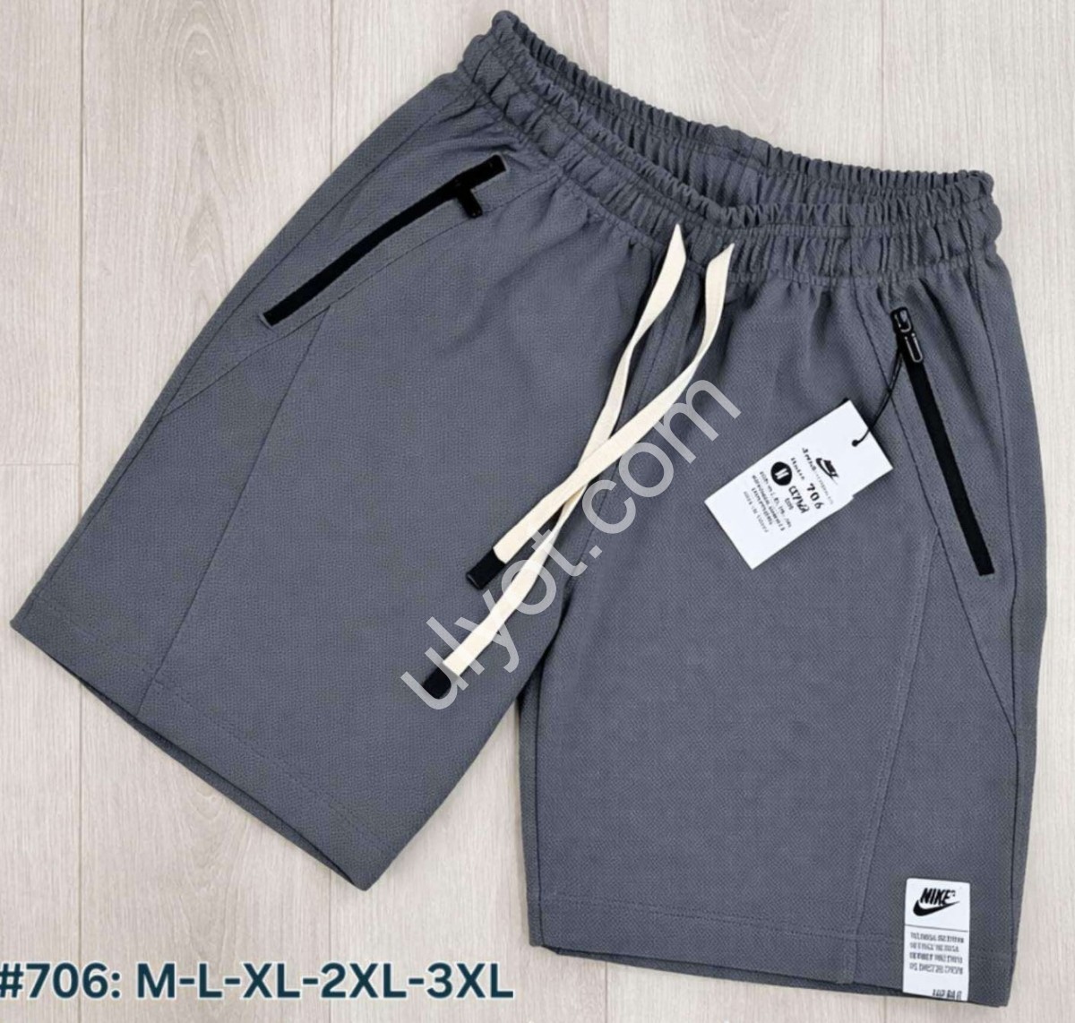 ШОРТЫ N02 (M-3XL) Т.СЕРЫЙ 706