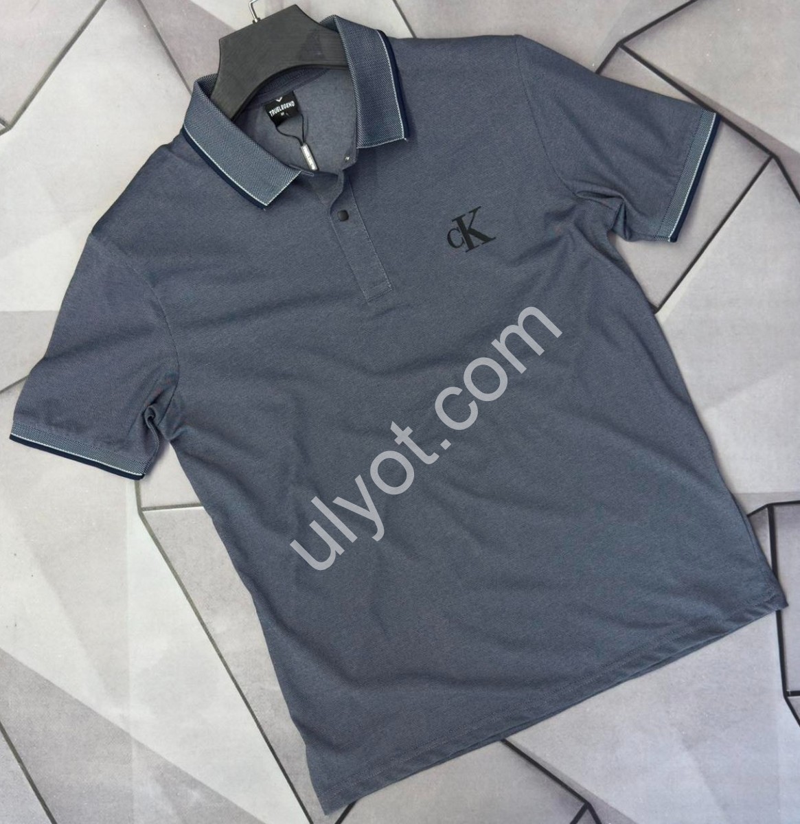 ФУТБОЛКА-ПОЛО C22 (S-2XL) СЕРЫЙ 