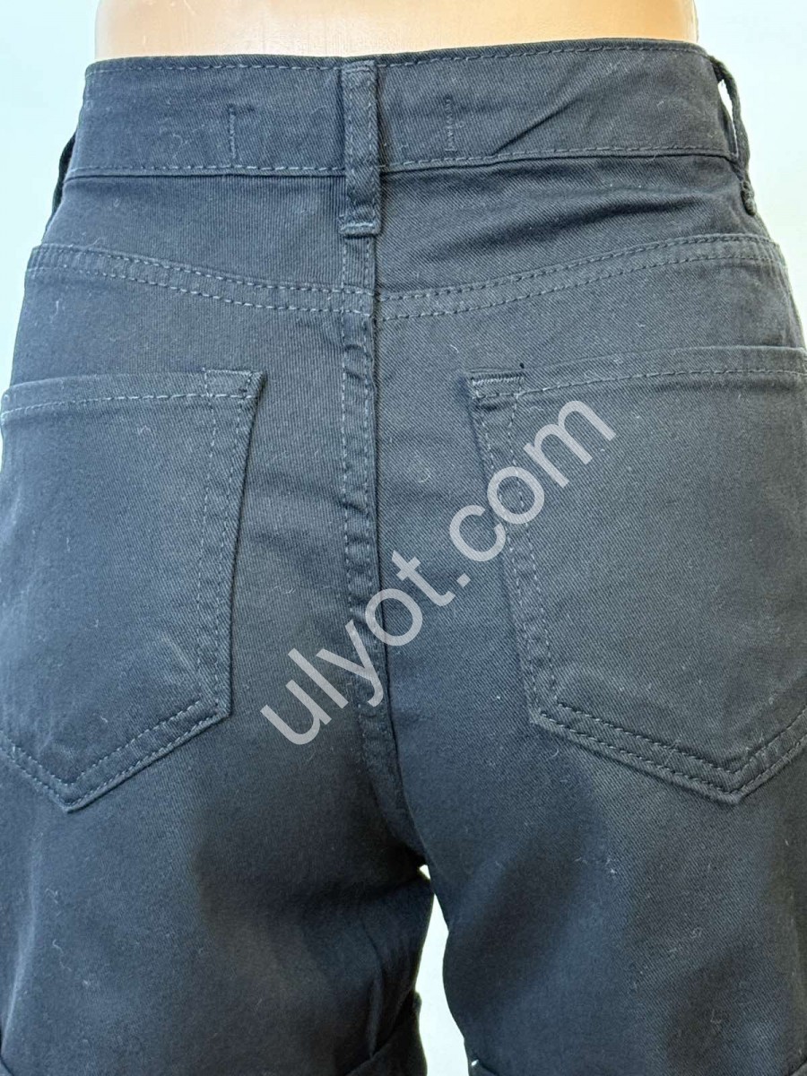 ШОРТЫ PLUS DENIM (25-32) ЧЕРНЫЙ 2106