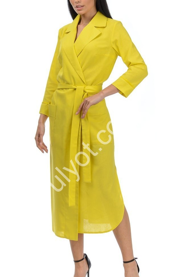 СУКНЯ (S-XL) ЗАПАХ ЖОВТИЙ