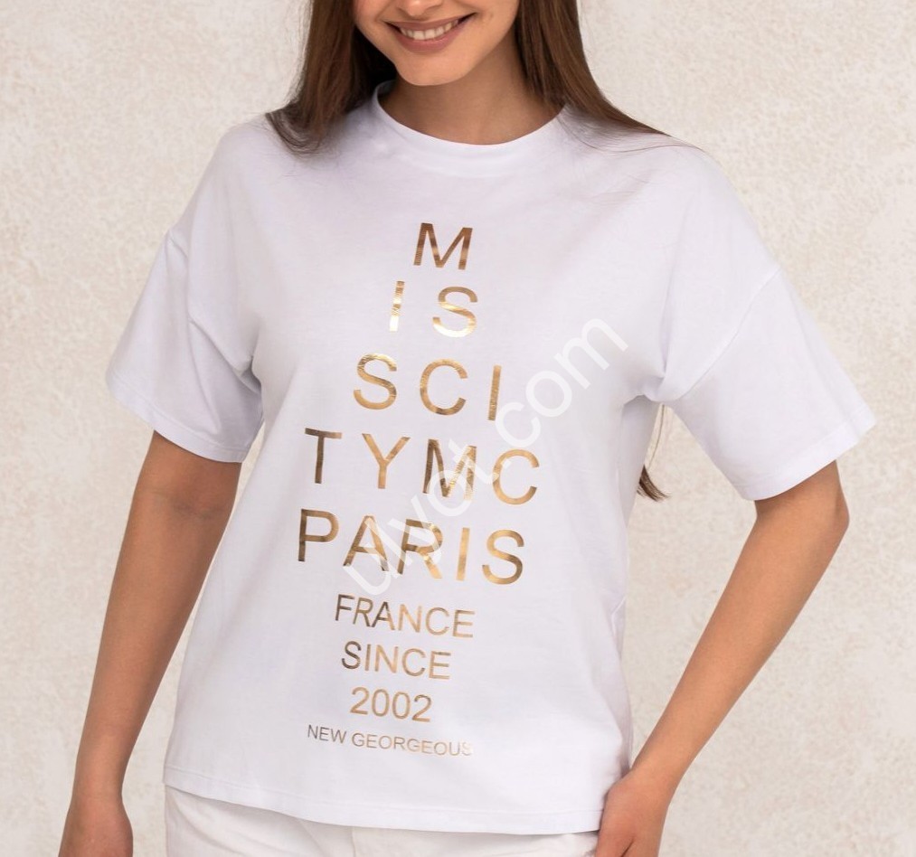 ФУТБОЛКА (S-L) PARIS БЕЛЫЙ 