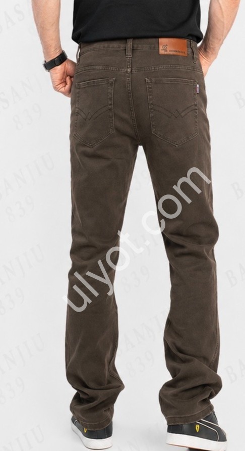 ДЖИНСЫ BASANJIU (32-42) КОРИЧНЕВЫЙ W8028-10-11