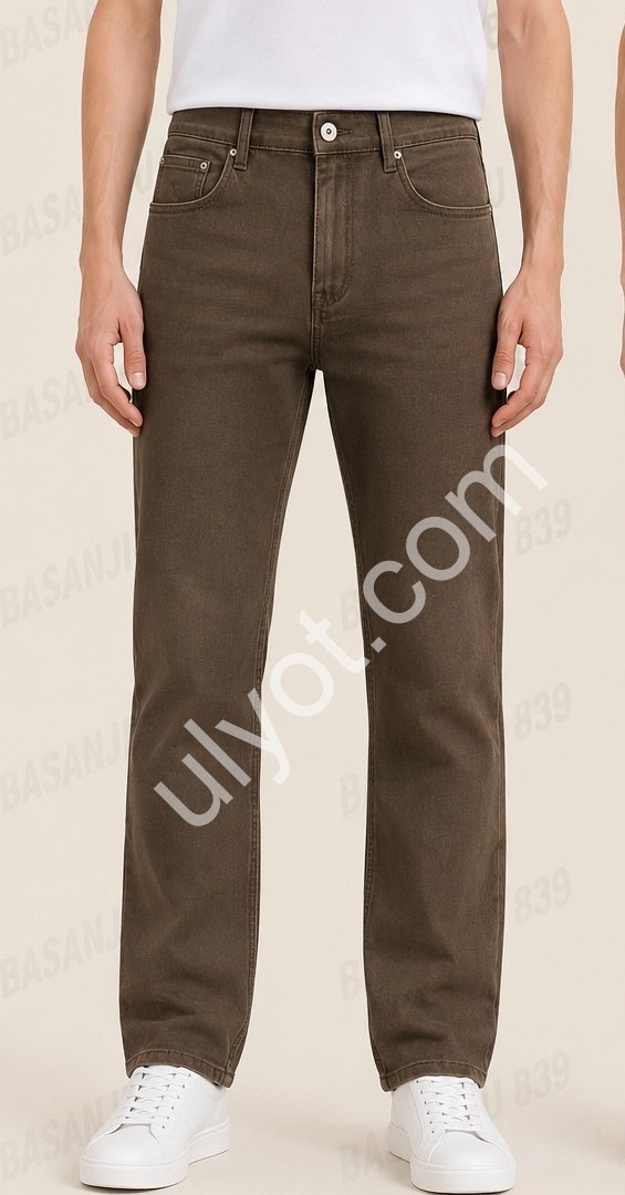 ДЖИНСЫ BASANJIU (32-40) КОФЕ W029-38-10