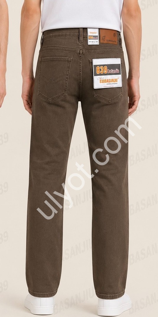 ДЖИНСЫ BASANJIU (32-40) КОФЕ W029-38-10