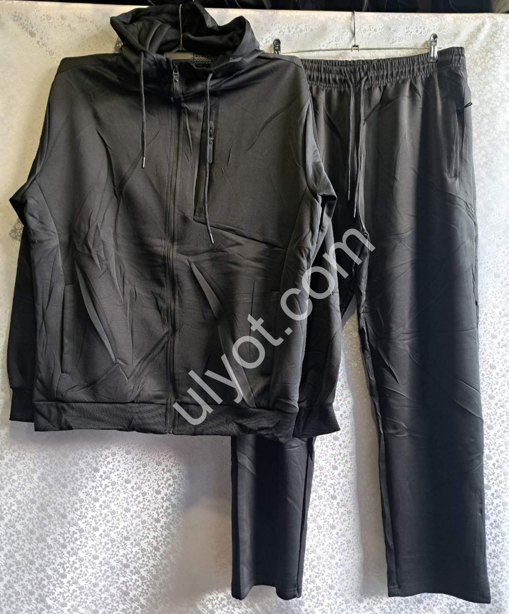 СПОРТ.КОСТЮМ (3XL-7XL) ПРЯМИЙ ЧОРНИЙ 6655