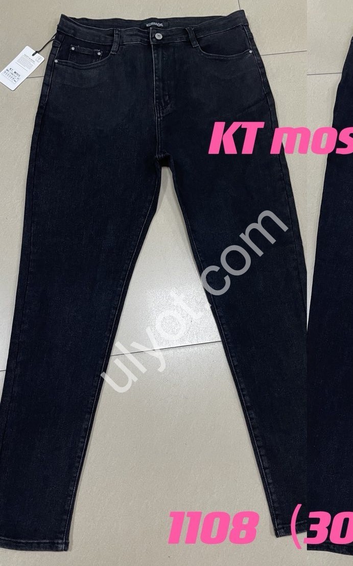 ДЖИНСЫ KT.MOSS (30-36) ЧЕРНЫЙ 1108