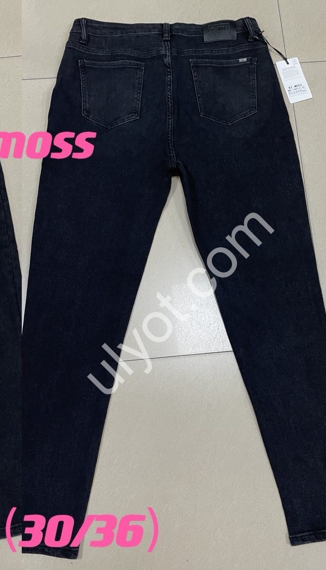 ДЖИНСЫ KT.MOSS (30-36) ЧЕРНЫЙ 1108