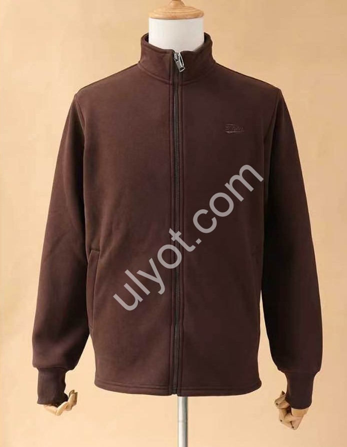 КОФТА (XL-4XL) МИКРОМЕХ КОРИЧНЕВЫЙ 8800