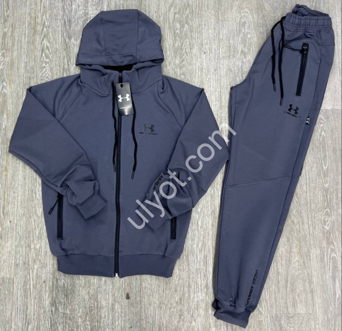 СПОРТ.КОСТЮМ U18 (M-3XL) МАНЖЕТ Т.СЕРЫЙ 307